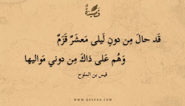 قصيدة قد حال من دون ليلى معشر قزم
