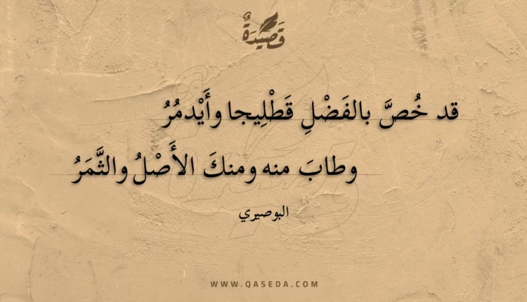 قصيدة قد خص بالفضل قطليجا وأيدمر