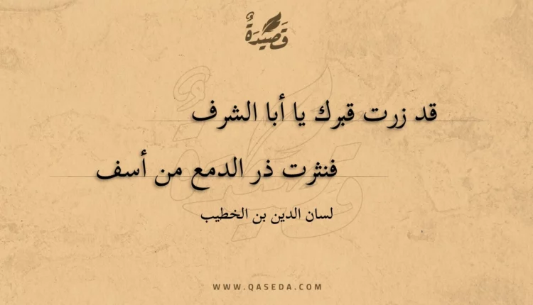 قصيدة قد زرت قبرك يا أبا الشرف