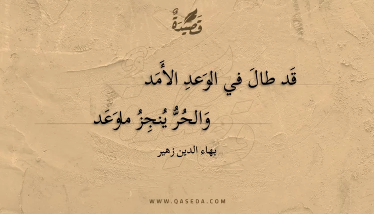 قصيدة قد طال في الوعد الأمد