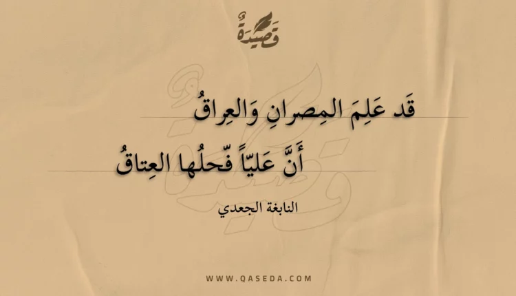 قصيدة قد علم المصران والعراق