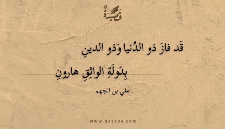 قصيدة قد فاز ذو الدنيا وذو الدين