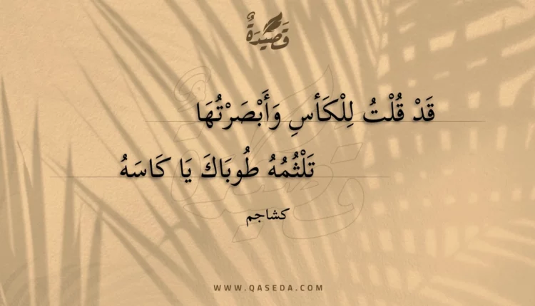 قصيدة قد قلت للكأس وأبصرتها