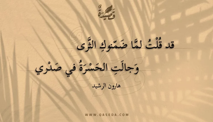 قصيدة قد قلت لما ضمنوك الثرى