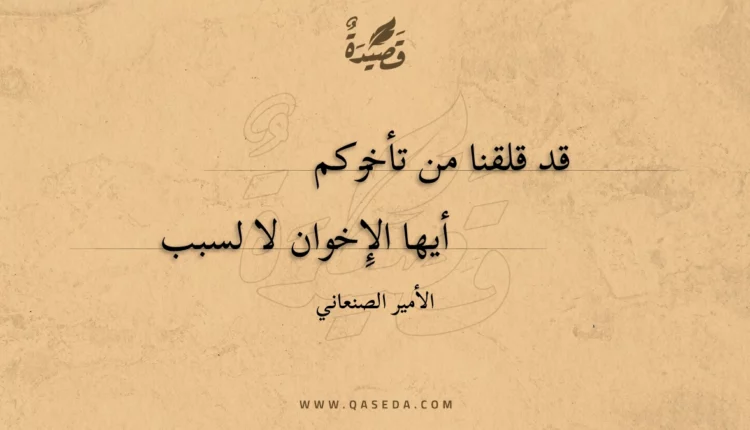قصيدة قد قلقنا من تأخركم