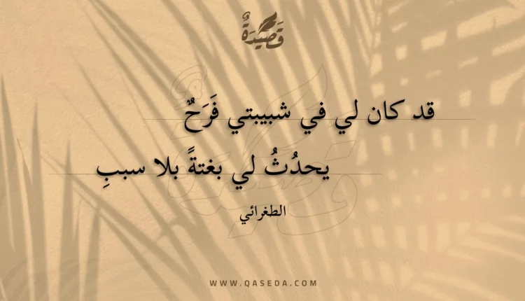 قصيدة قد كان لي في شبيبتي فرح