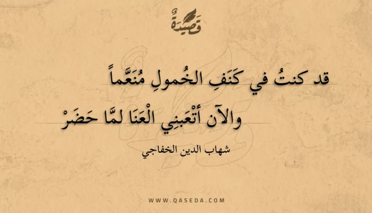 قصيدة قد كنت في كنف الخمول منعما