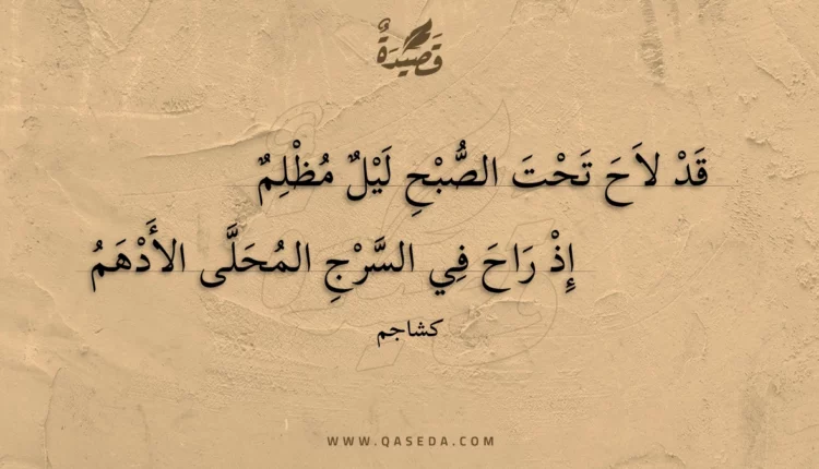 قصيدة قد لاح تحت الصبح ليل مظلم