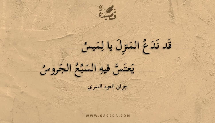 قصيدة قد ندع المنزل يا لميس