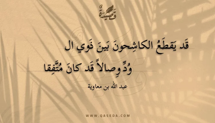 قصيدة قد يقطع الكاشحون بين ذوي