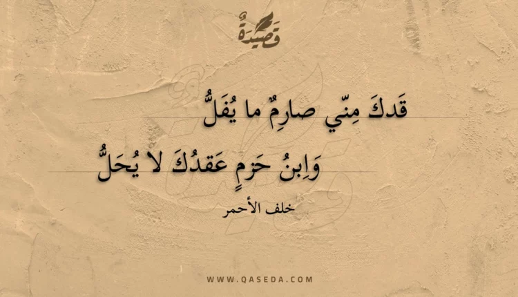 قصيدة قدك مني صارم ما يفل