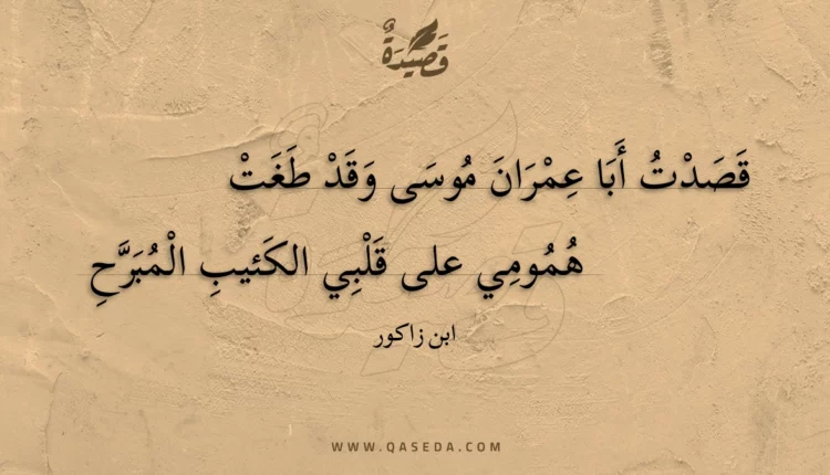 قصيدة قصدت أبا عمران موسى وقد طغت