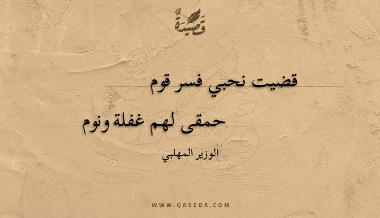 قصيدة قضيت نحبي فسر قوم