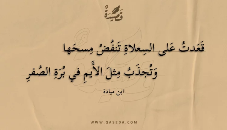 قصيدة قعدت على السعلاة تنفض مسحها