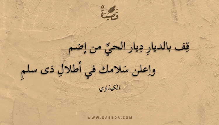 قصيدة قف بالديار ديار الحي من إضم