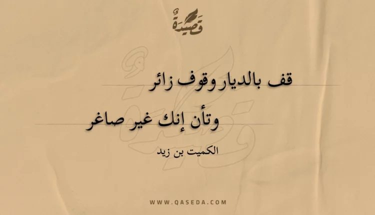 قصيدة قف بالديار وقوف زائر