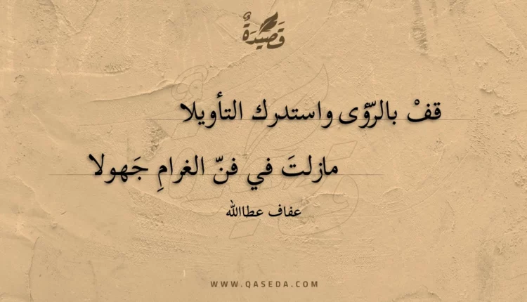 قصيدة قف بالرؤى واستدرك التأويلا