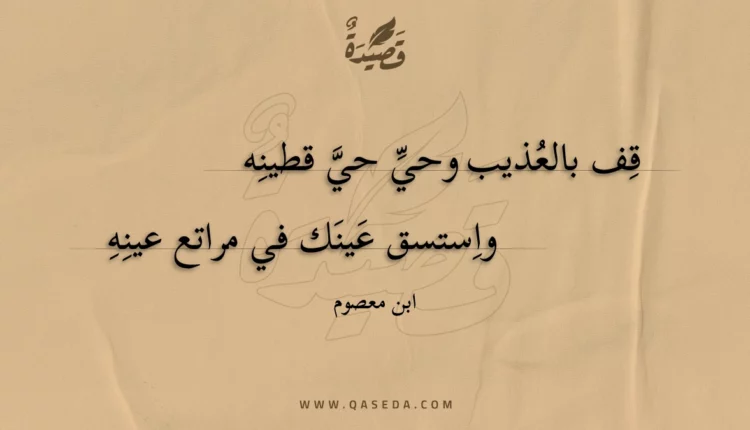 قصيدة قف بالعذيب وحي حي قطينه