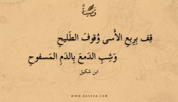 قصيدة قف بربع الأسى وقوف الطليح
