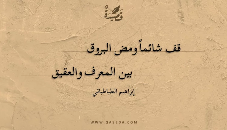 قصيدة قف شائما ومض البروق