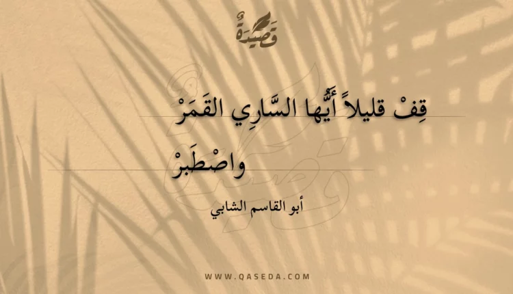 قصيدة قف قليلا أيها الساري القمر