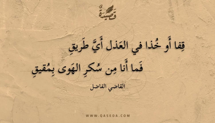 قصيدة قفا أو خذا في العذل أي طريق