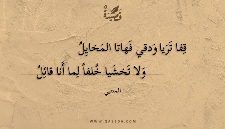 قصيدة قفا تريا ودقي فهاتا المخايل
