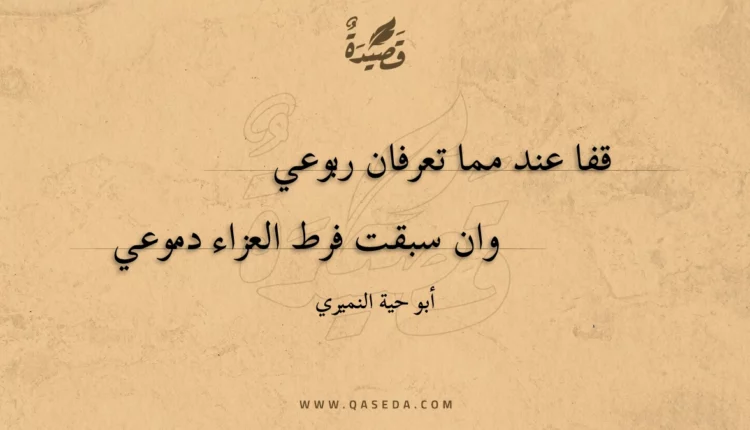 قصيدة قفا عند مما تعرفان ربوعي