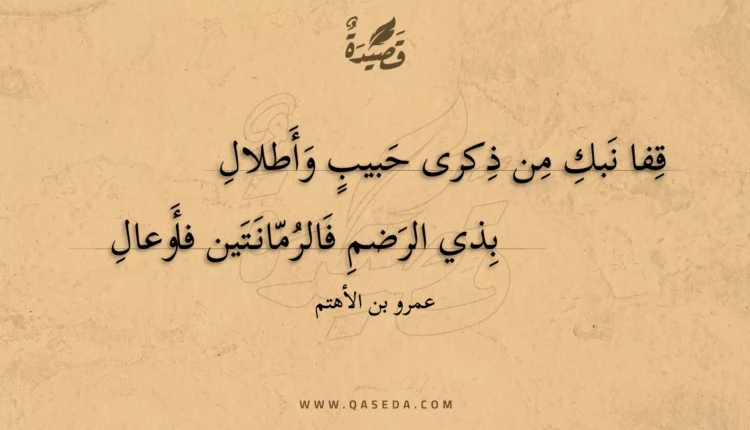 قصيدة قفا نبك من ذكرى حبيب وأطلال