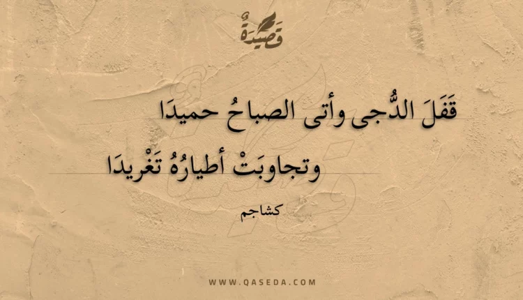 قصيدة قفل الدجى وأتى الصباح حميدا