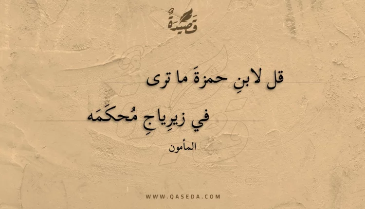 قصيدة قل لابنِ حمزة ما ترى