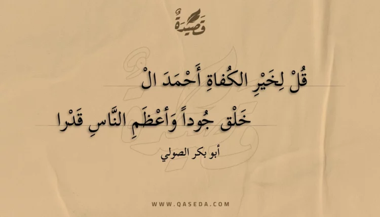 قصيدة قل لخير الكفاة أحمد