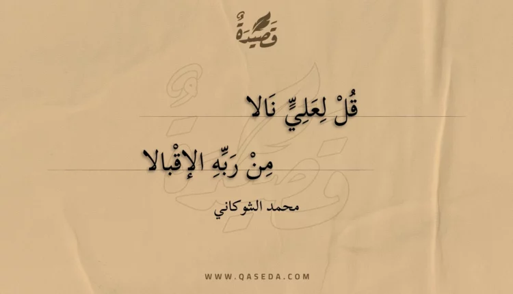 قصيدة قل لعلي نالا