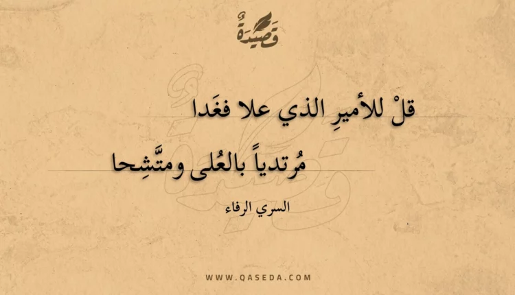 قصيدة قل للأمير الذي علا فغدا