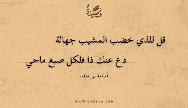 قصيدة قل للذي خضب المشيب جهالة