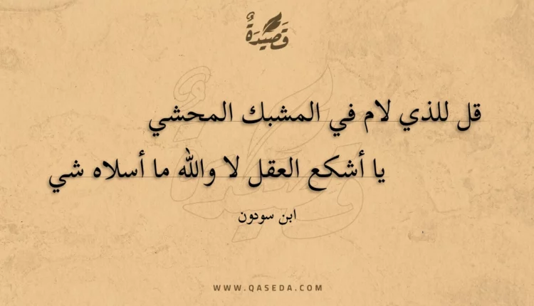 قصيدة قل للذي لام في المشبك المحشي