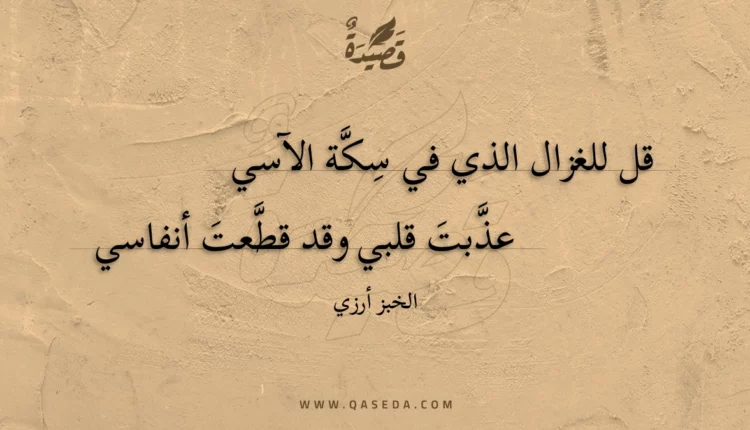 قصيدة قل للغزال الذي في سكة الآسي