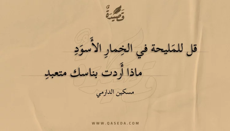 قصيدة قل للمليحة في الخمار الأسود