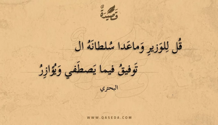 قصيدة قل للوزير وماعدا سلطانه