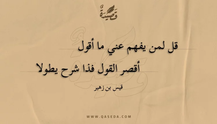 قصيدة قل لمن يفهم عني ما أقول