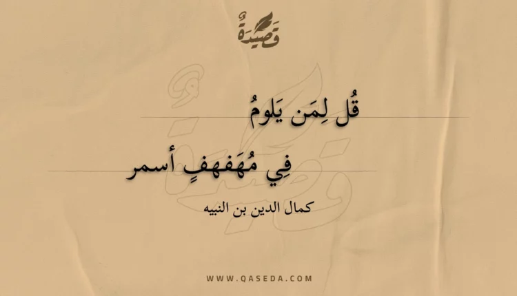 قصيدة قل لمن يلوم
