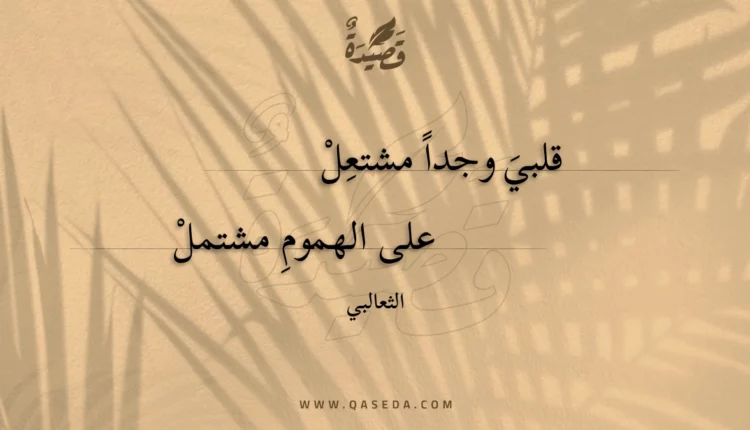 قصيدة قلبي وجدا مشتعل