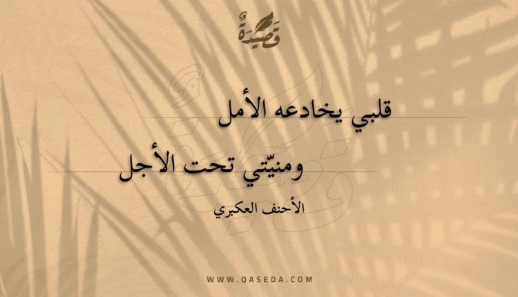 قصيدة قلبي يخادعه الأمل