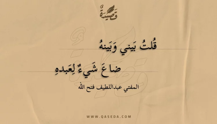 قصيدة قلت بيني وبينه