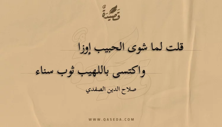 قصيدة قلت لما شوى الحبيب إوزا