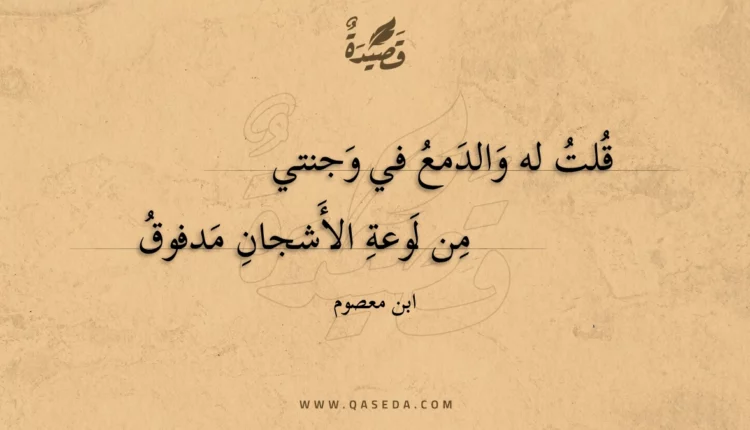 قصيدة قلت له والدمع في وجنتي