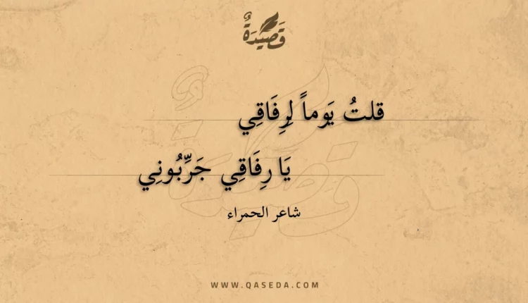 قصيدة قلت يوما لرفاقي