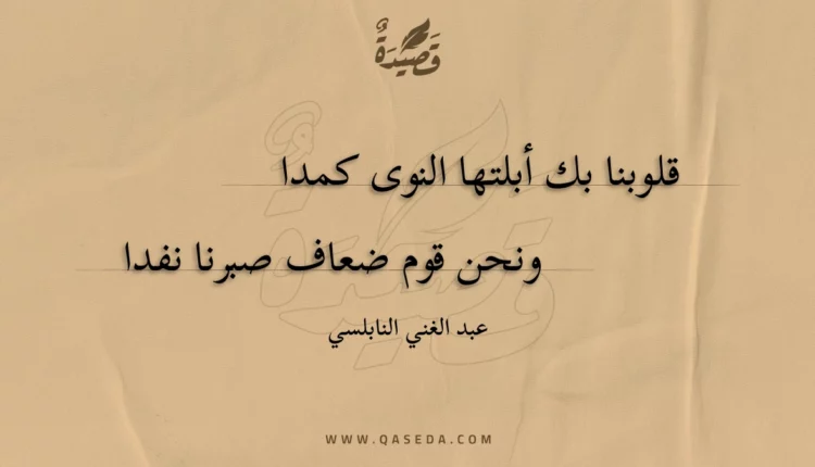 قصيدة قلوبنا بك أبلتها النوى كمدا