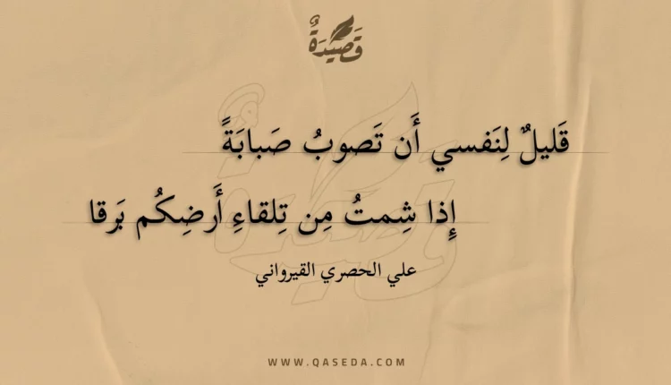 قصيدة قليل لنفسي أن تصوب صبابة