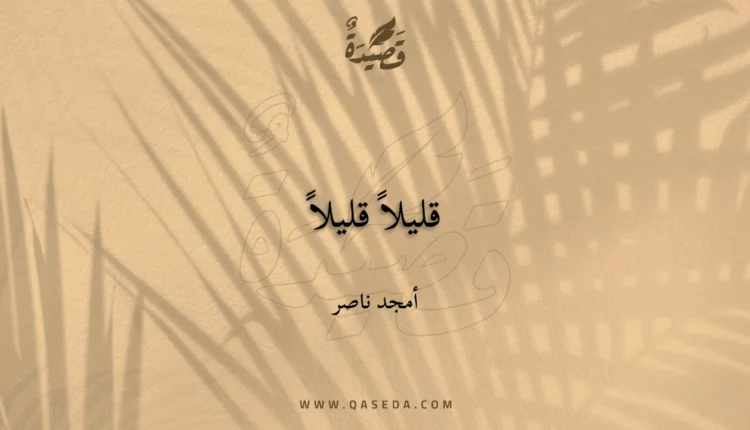 قصيدة قليلاً قليلاً